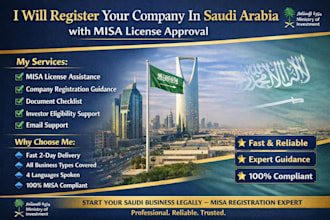 register your company in saudi arabia with misa license