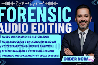 do forensic audio editing, noise reduction, audio restoration and cleanup