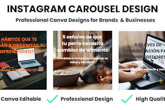 design professional instagram carousel posts in canva