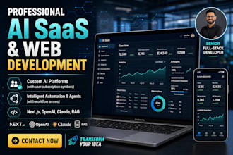 fix custom ai saas solutions , ai tools, web apps  automation