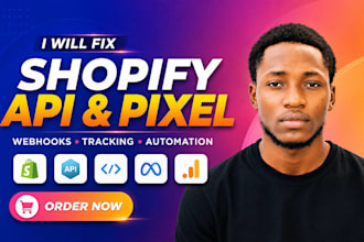 fix shopify API, graphql, webhooks, pixel and automation issues fast asap