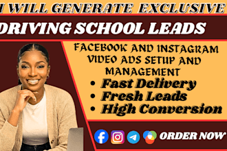 generate 700 driving school leads, driving lesson, school leads facebook ads