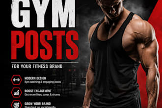 design gym and fitness social media posts using canva and ai