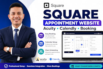 setup square appointment acuity scheduling calendly booking website