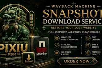 wayback machine snapshot download and restore your website