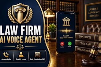 build ai voice agent for law firm to answer calls and book consultation 24 hours