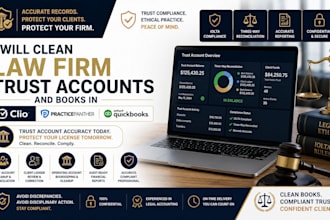 clean law firm trust accounts and books in clio practicepanther and quickbooks