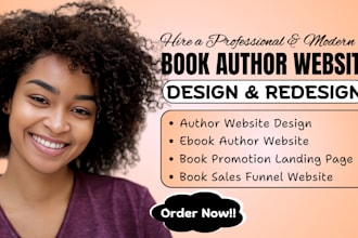 design author website, book author website, ebook website, author landing page