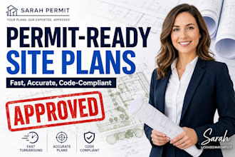 create a permit ready site plan for your building permit architectural 2d floor