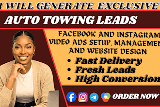 generate verified emergency towing leads, accident recovery towing leads fb ads