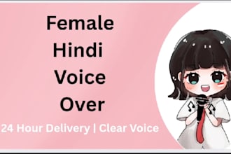do professional hindi voice over in natural and clear voice