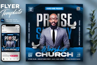 design a church bulletin, ministry brochure and event program