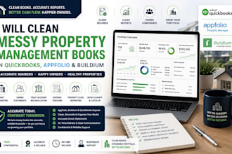 clean messy airbnb property management books in quickbooks appfolio buildium