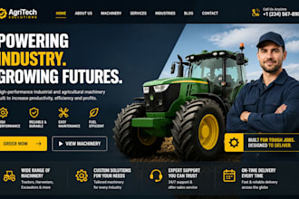design wix machinery website industrial agricultural machinery website