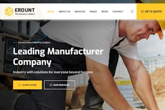 design wix machinery website industrial agricultural machinery website