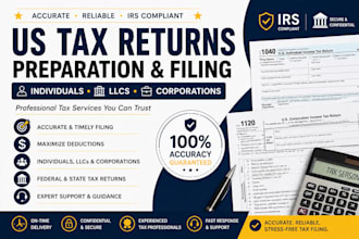 professionally prepare and file US tax returns and llc taxes