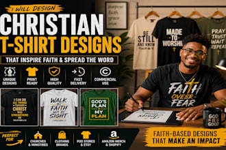 design christian typography t shirt design and bible verse streetwear merch art