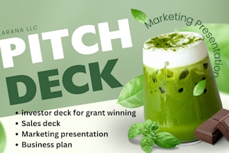 design an investor and marketing pitch deck for small business owners