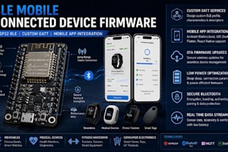 ble firmware esp32 custom gatt mobile app hardware bluetooth embedded