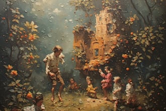paint a real oil painting on canvas