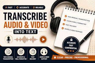 transcribe audio and video into text