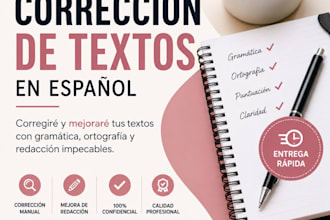 proofread and correct spanish texts manually