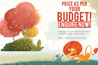 create artistic and whimsical illustrations for childrens books and products