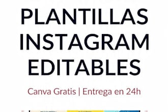 diseñare plantilla editables de canva para instagramm