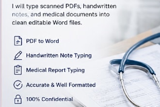 type scanned medical PDF into editable word