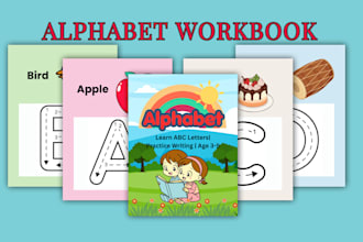 design educational workbook, worksheets and activity pages