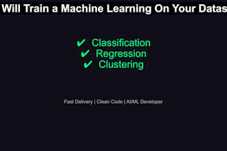 train a machine learning model on your dataset