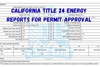 prepare california title 24 energy reports for city permit approval