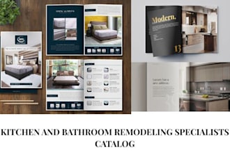 design service catalog brochure for kitchen and bathroom remodeling specialists