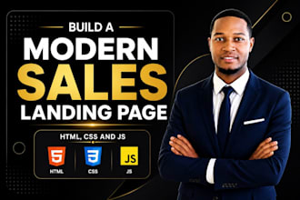 build a sales landing page HTML,CSS,js