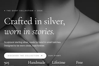 design a modern and aesthetic website for your brand