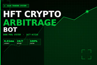 develop a professional hft crypto arbitrage bot and dark pool system