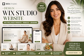 design wix studio website wix wellness website rebuild wix website wix booking