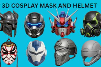 3d mask 3d print and paint 3d helment cospaly armor 3d props for 3d printing