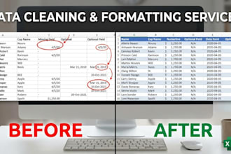 do data cleaning, formatting, merging and splitting