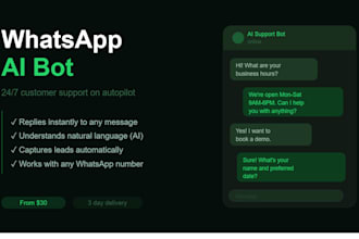 create a whatsapp ai bot for customer support and automation