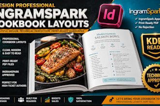 design a professional ingramspark cookbook and recipe layout