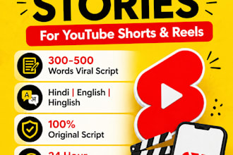 write unique hindi english story scripts for instagram reels