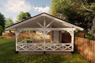 backyard landscape design garden patio rendering pergola outdoor pool design