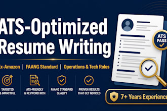 write an ats optimized resume for operations product and tech roles
