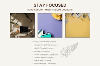your adhd body double, accountability partner and productivity coach