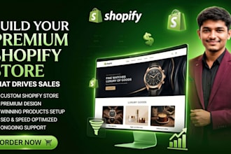 design and develop a modern shopify store website