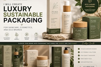 create luxury sustainable packaging for skincare, cosmetics, and eco brands
