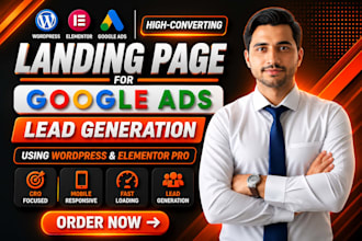 design high converting PPC landing page for google ads lead generation meta ads
