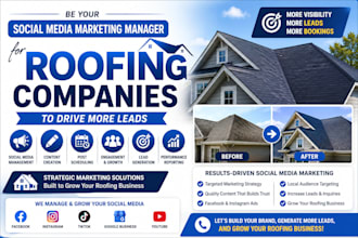 be your social media marketing manager for roofing companies to drive more leads