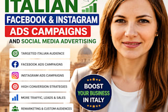 run italian facebook ads campaign, instagram ads, social media advertising